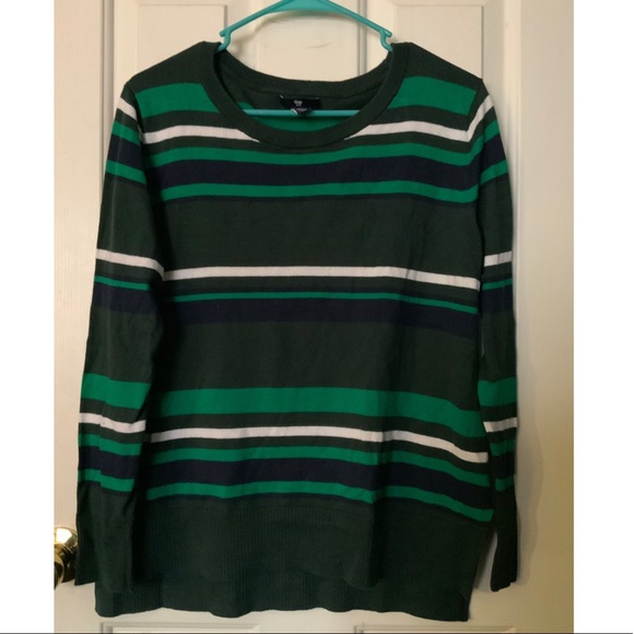 green striped sweater